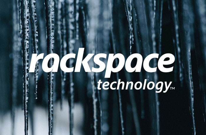 rackspace logo with ice in the background