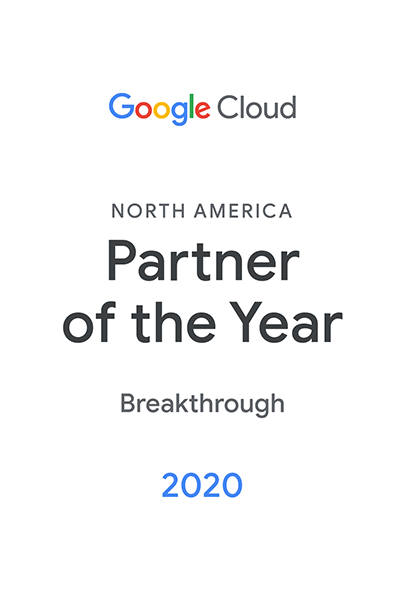 2020 Google Cloud North America Partner of the Year